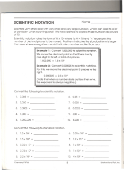 Scientific Notation 2