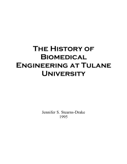The History of Biomedical Engineering at Tulane University