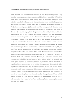 Ireland: from racism without &ldquo;race&rdquo; to racism without racists