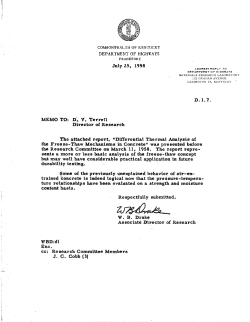Differential Thermal Analysis of the Freeze-Thaw