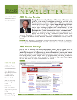 NEWSLETTER - American Mathematical Society