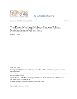 The Know Nothings Nobody Knows