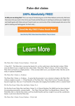 Paleo diet claims