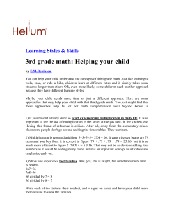 3rd grade math: Helping your child