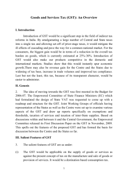 GST an overview - English