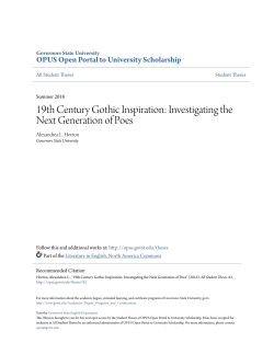 19th Century Gothic Inspiration: Investigating the Next