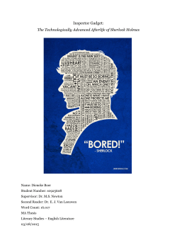 The Technologically Advanced Afterlife of Sherlock Holmes