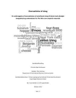 Overs&aelig;ttelse af slang