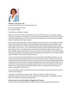 Adrienne C. Lance Lucas, C`90 Founder and