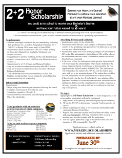Scholarship - Montana University System