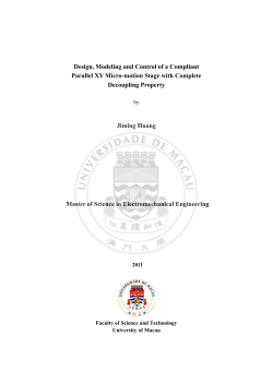 Design, Modeling and Control of a Compliant Parallel XY Micro