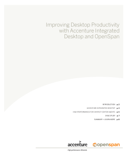 Improving Desktop Productivity with Accenture Integrated Desktop