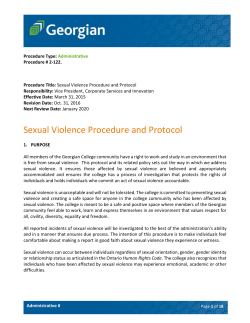 Sexual Violence Procedure and Protocol