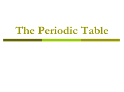 The Periodic Table