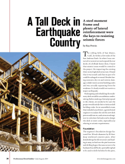 A Tall Deck in Earthquake Country - Hy