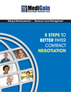 5 STEPS TO BETTER PAYER CONTRACT NEGOTIATION