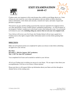 Exit Exam - Clonlara School