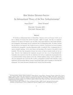 How Modern Dictators Survive: An Informational Theory of the New