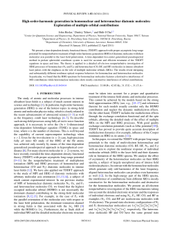 High-order-harmonic generation in homonuclear - Prof. Shih