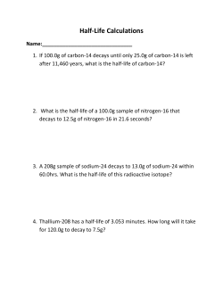 Half-Life Calculations