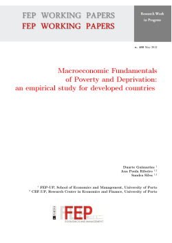 Macroeconomic Fundamentals of Poverty and Deprivation: an