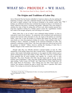 The Origins and Traditions of Labor Day