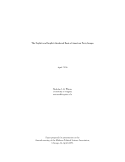 Gendered associations of the contemporary American political parties