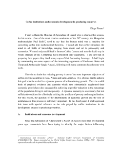 Coffee institutions and economic development in producing countries