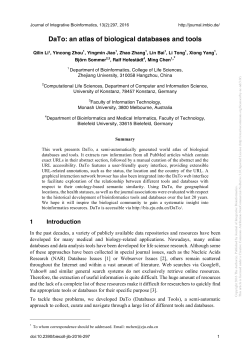DaTo: an atlas of biological databases and tools