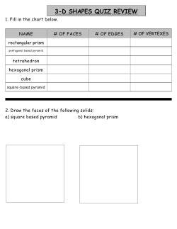 3-D SHAPES QUIZ REVIEW