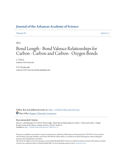 Bond Length - Bond Valence Relationships for Carbon