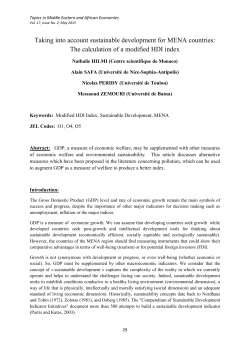 Taking into account sustainable development for MENA countries