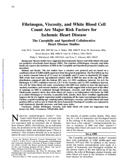 Fibrinogen, Viscosity, and White Blood Cell