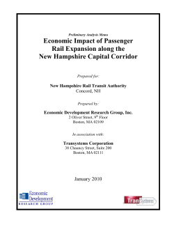 Economic Impact of Passenger Rail Expansion along the New