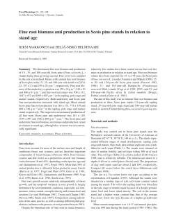Fine root biomass and production in Scots pine stands in relation to