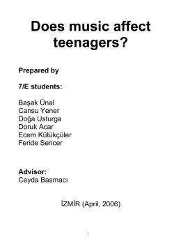 Does music affect teenagers?