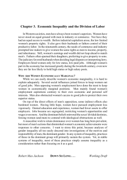 Chapter 3. Economic Inequality and the Division of Labor