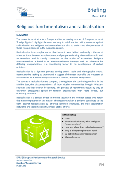 Briefing: religious fundamentalism and radicalisation