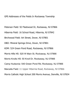 GPS Addresses of the Fields In Rockaway
