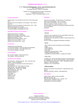 Practical information - Camping International Giens