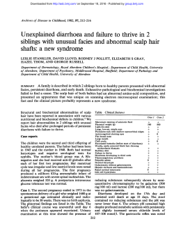 Unexplained diarrhoea and failure to thrive in 2 shafts: a