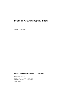 Frost in Arctic sleeping bags