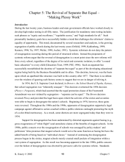 Chapter 5: The Revival of Separate But Equal &ndash; &ldquo;Making Plessy Work&rdquo;