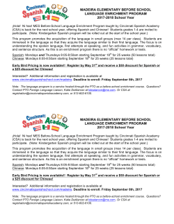 MES Spanish Flyer for Blue Folder (2017-2018)