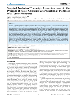 Surprisal Analysis of Transcripts Expression Levels in the Presence