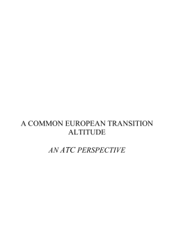a common european transition altitude an atc