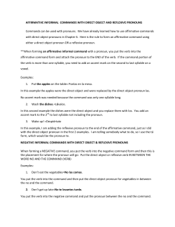 affirmative informal commands with direct