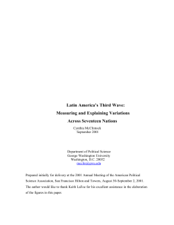 Latin America`s Third Wave: Measuring and Explaining Variations