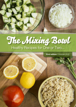 The Mixing Bowl &ndash; Healthy Recipes for One or Two