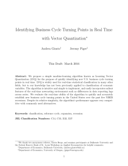 Identifying Business Cycle Turning Points in Real Time with Vector